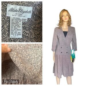 New Blake‎ Elizabeth Dresses | 1980s/1990s
 Dress Shoulder pads brown size 8P